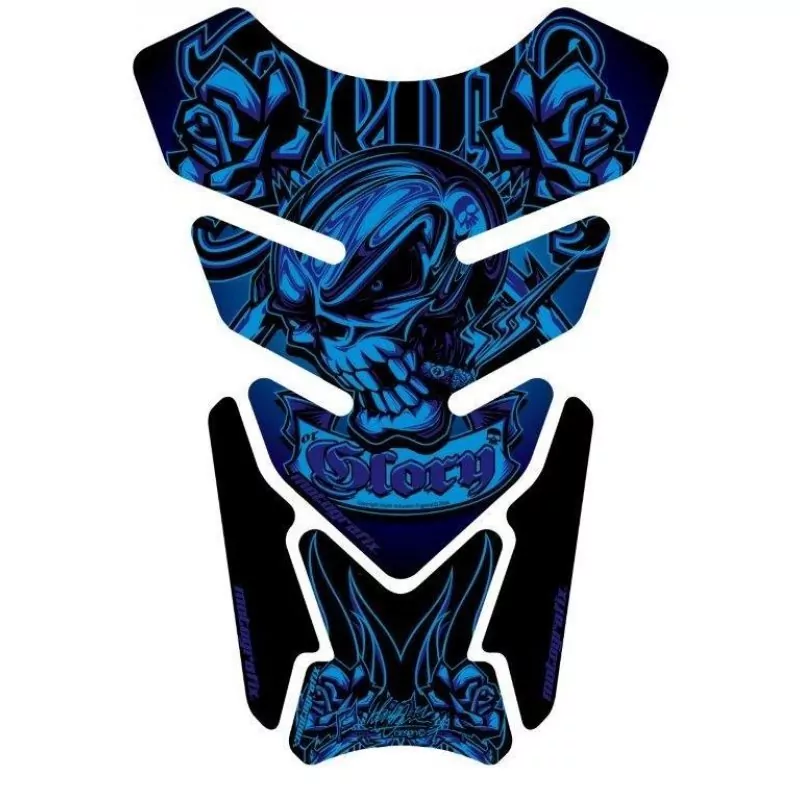 Motografix Death or Glory Blue 3D Gel Tankpad Protector ST073B