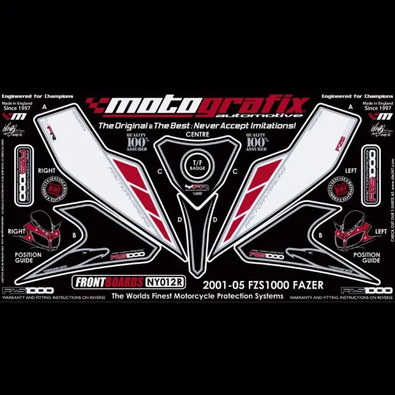 Motografix Steinschlagschutz vorn Yamaha FZS 1000 Fazer NY012R 01-05