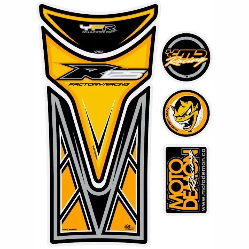 Motografix Yamaha YZF R 125 Yellow 3D Gel Tank Pad Protector TY017Y