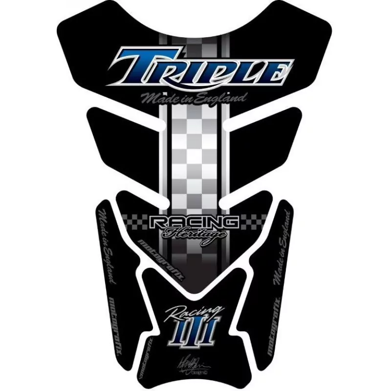 Motografix Triumph Triple Racing 3D Gel Tank Pad Protector TT010KB