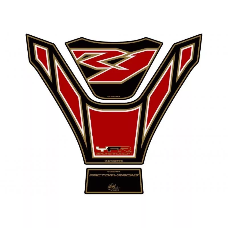 Motografix Yamaha YZF R1 3D Gel Tank Pad Protector TY025KRA