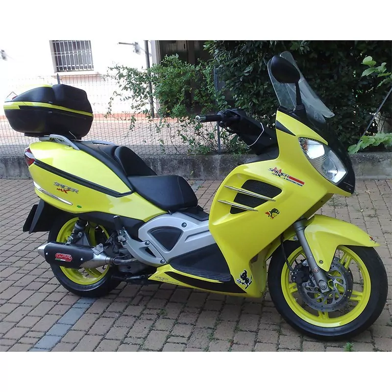 Malaguti Spidermax 500 GT 2004-2011, Power Bomb, Homologated legal slip-on exhaust including removable db killer and link pipe