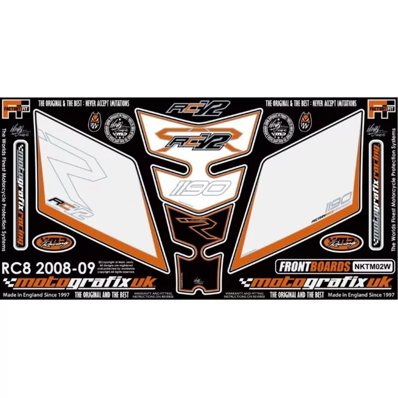 Motografix Steinschlagschutz Set KTM RC 8 NKTM02W