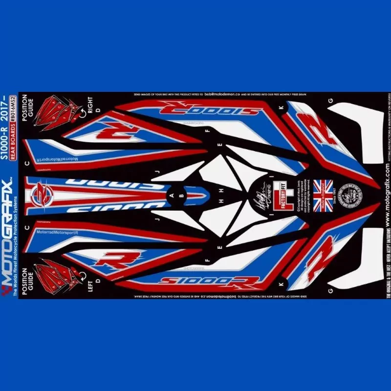 Motografix Steinschlagschutz hinten BMW S 1000 R 2017- RB016MS2