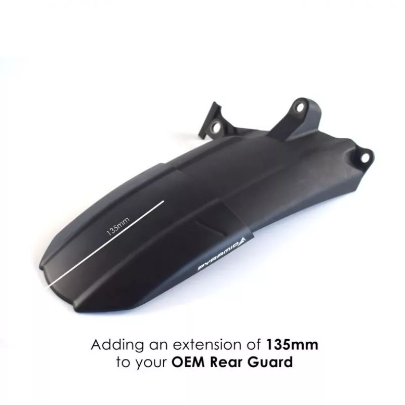 Pyramid Hinterradabdeckung Verlängerung Schwarz Matt Triumph Speed 400 2024-