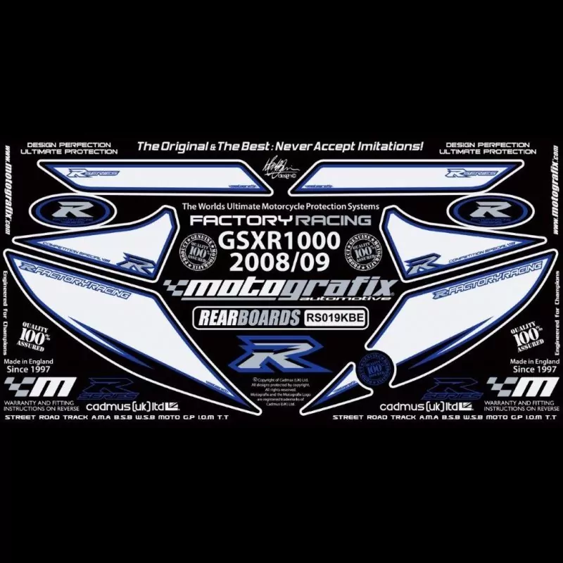 Motografix Steinschlagschutz hinten Suzuki GSX-R 1000 2009-2016 RS019KBE