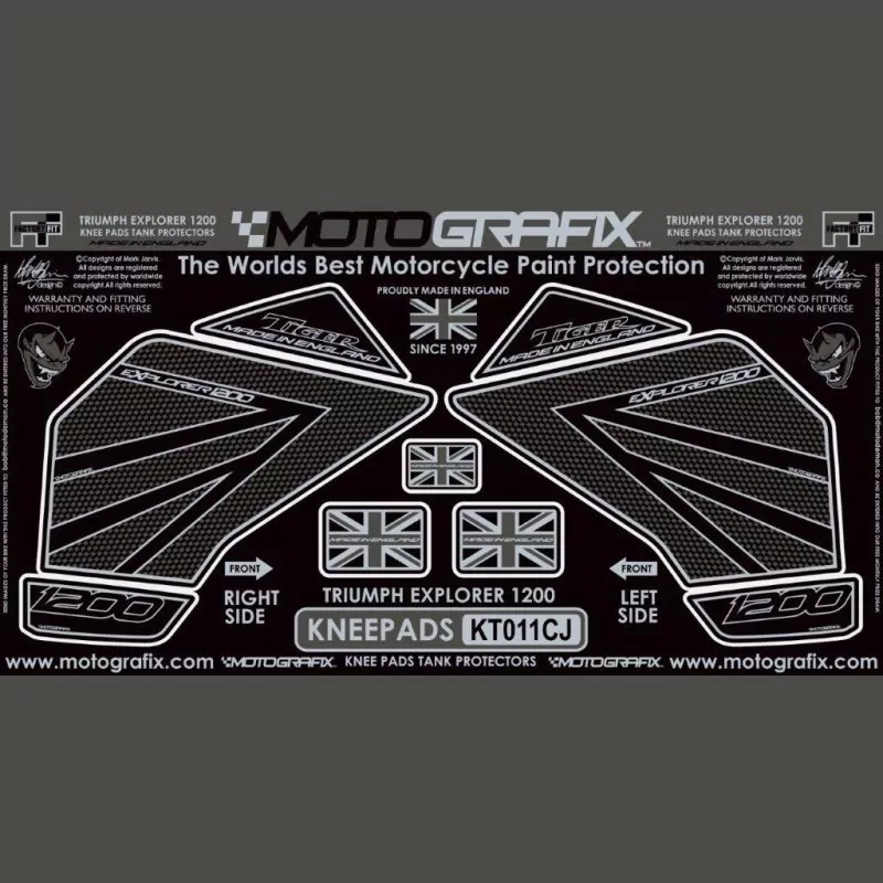 Motografix Tankschutz Knie Pads Triumph TIGER 1200 2012-2017 KT011CJ