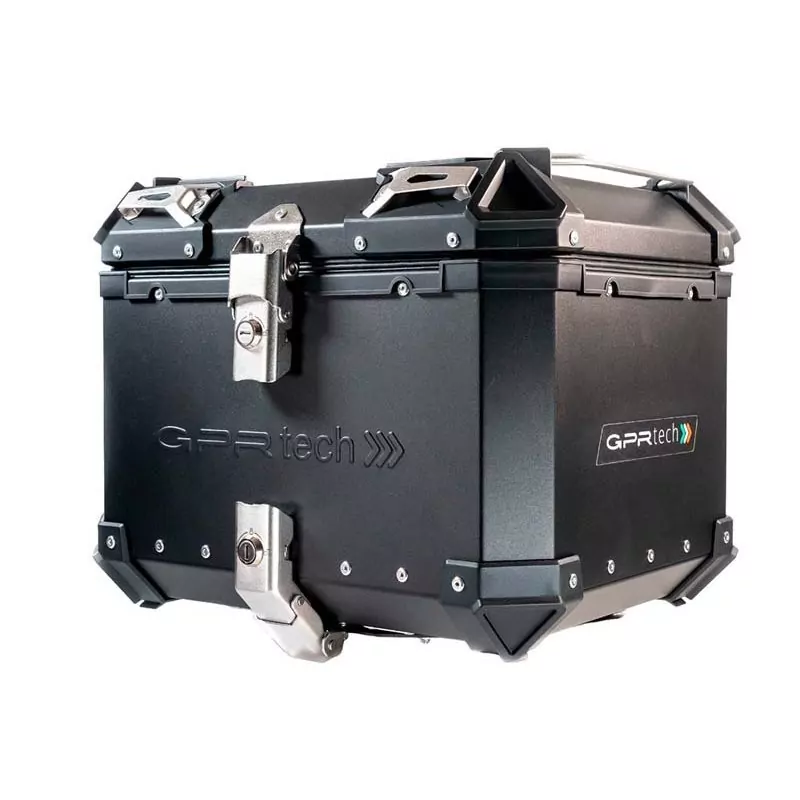 Topcase GPR TECH kompatibel mit Zontes E 350 2023/2024 TOPCASE ALPI-TECH 45 LT. SCHWARZ Topcase aus Aluminium, Inklusive Stahlpl