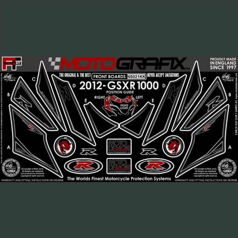 Motografix Steinschlagschutz vorn Suzuki GSX-R 1000 2012- NS021KK