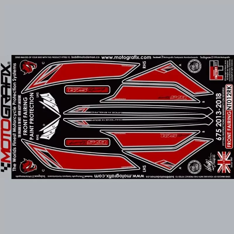 Motografix Steinschlagschutz vorn Triumph Daytona 675 2013- NT012RK