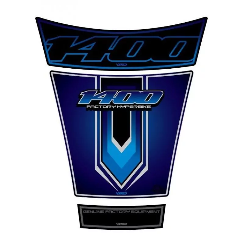 Motografix Suzuki GSX 1400 Blue 3D Gel Tank Pad Protector TS022B