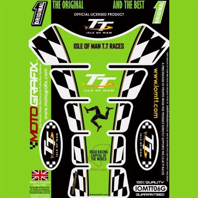 Motografix Isle Of Man TT Races Official Licensed 3D Gel Tank Pad Protector IOMTT06G