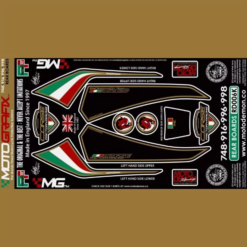 Motografix Steinschlagschutz hinten Ducati 748 / 916 / 996 / 998 RD006K