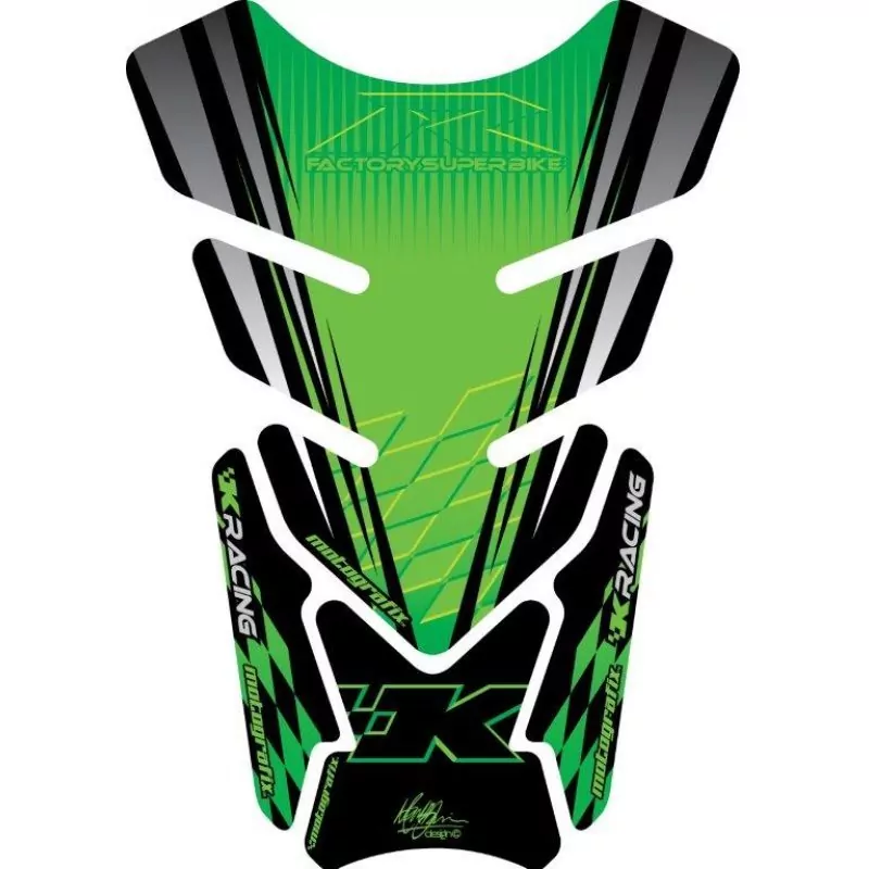 Motografix Kawasaki ZX- 6 / 7 / 10 R 3D Gel Quad Tank Pad Protector TK010G