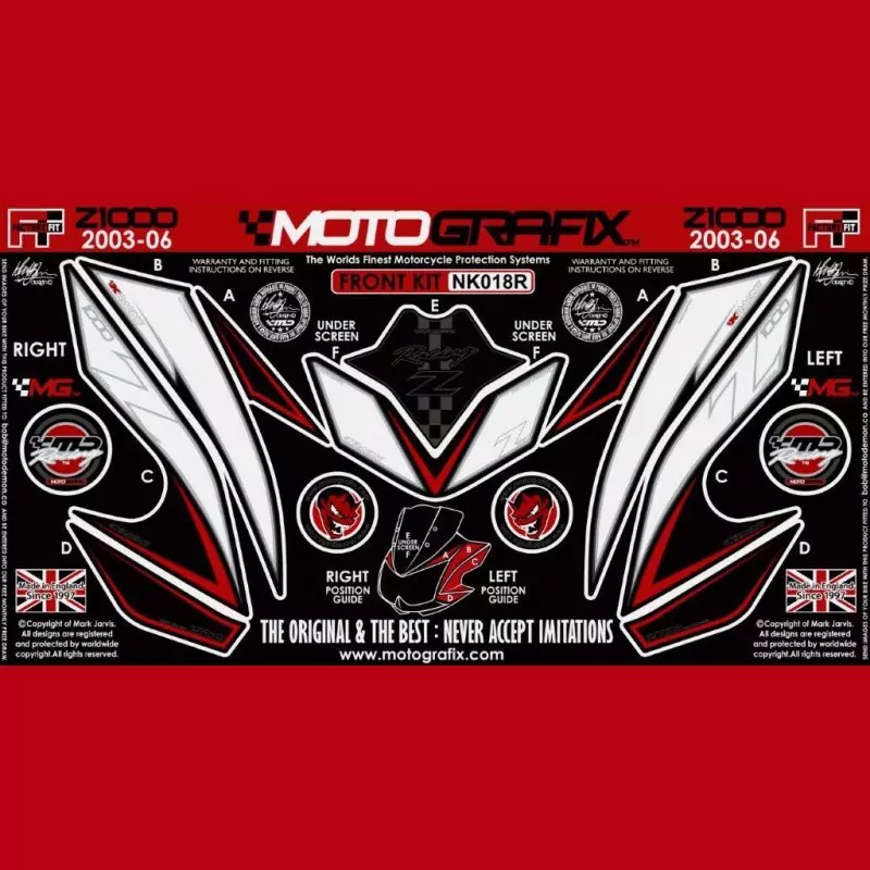 Motografix Steinschlagschutz vorn Kawasaki Z 1000 2003-2006 NK018R