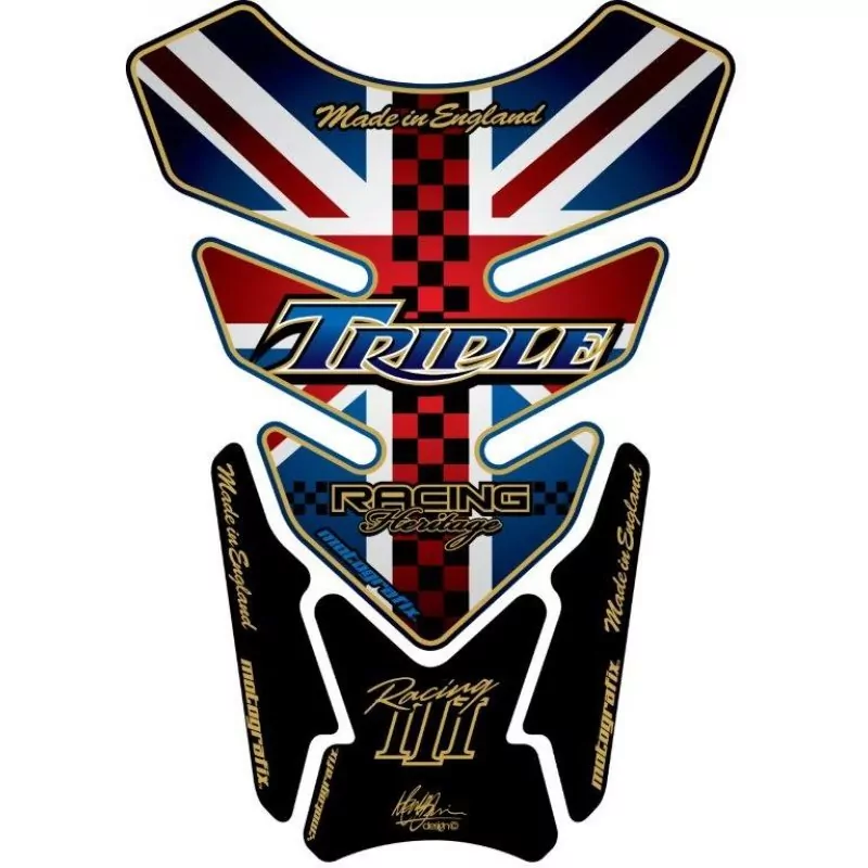 Motografix Triumph Triple Racing 3D Gel Tank Pad Protector TT011UJ