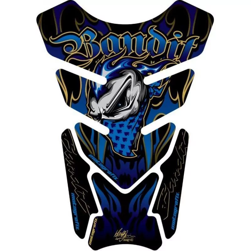 Motografix Bandit Blue 3D Gel Tank Pad Protector ST078B