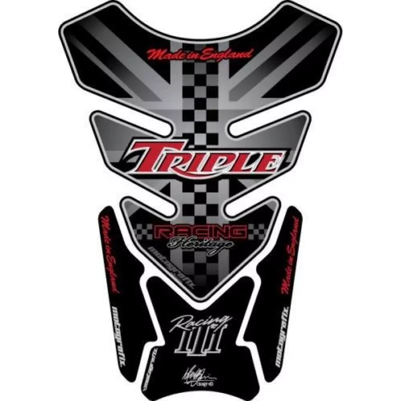 Motografix Triumph Triple Racing 3D Gel Tank Pad Protector TT013KR