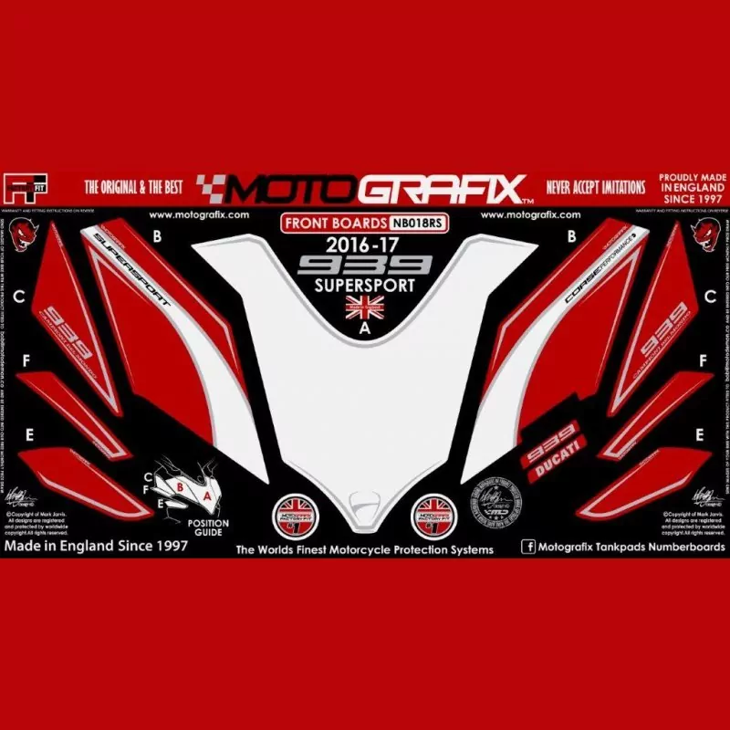 Motografix Steinschlagschutz vorn Ducati Supersport 939 2017- ND018RS