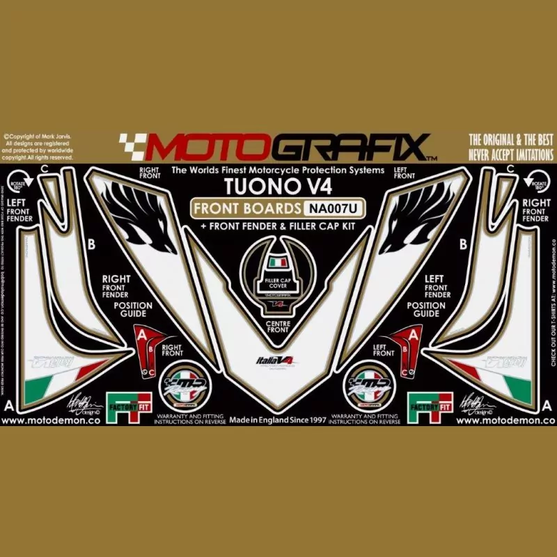 Motografix Steinschlagschutz vorn Aprilia Tuono V4 2011-2014 NA007U