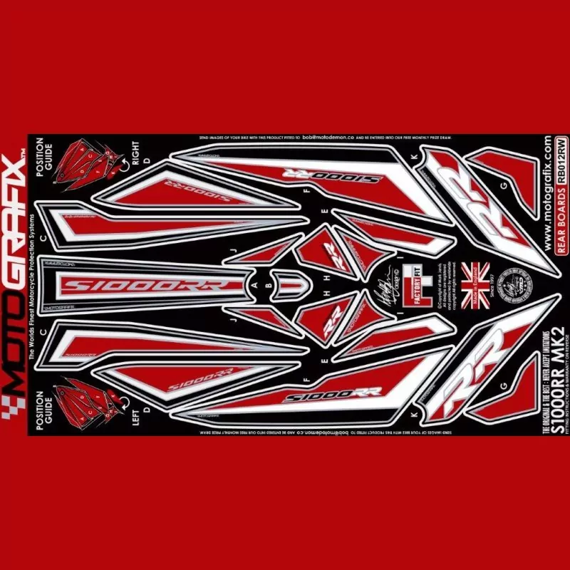 Motografix Steinschlagschutz hinten BMW S 1000 RR 2015-2016 RB012RW