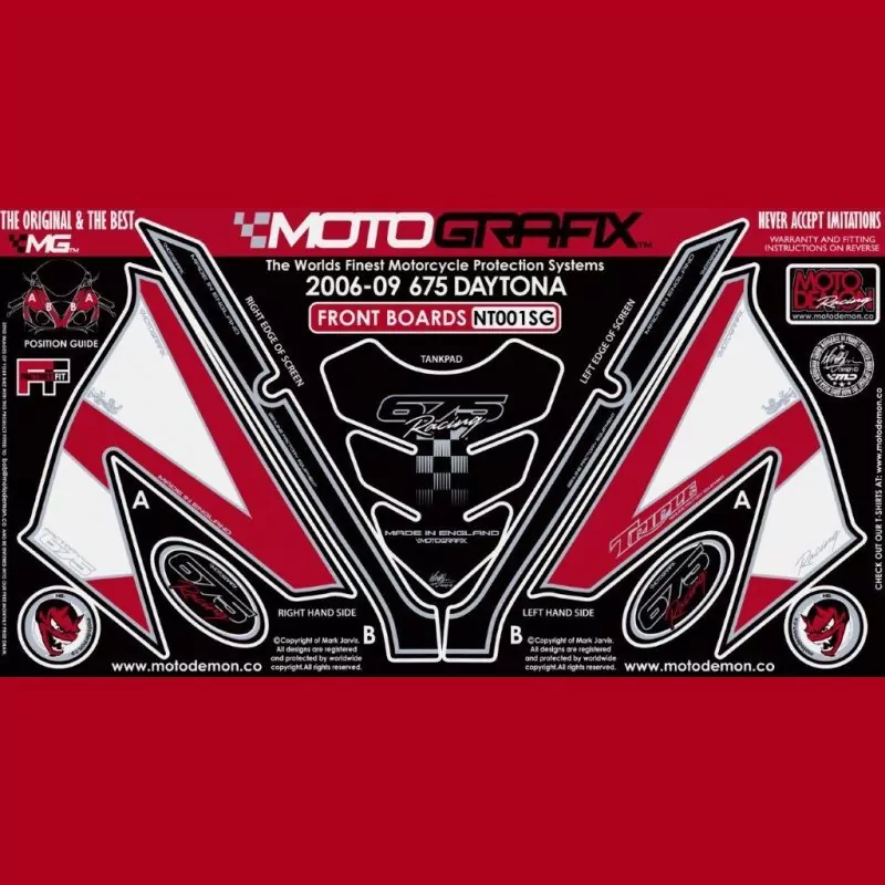 Motografix Steinschlagschutz Set Triumph Daytona 675 2006-2008 NT001SG