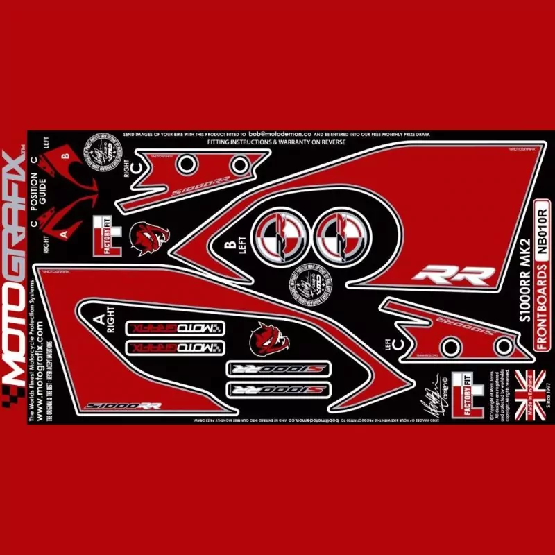 Motografix Steinschlagschutz vorn BMW S 1000 RR 2015-2016 NB010R