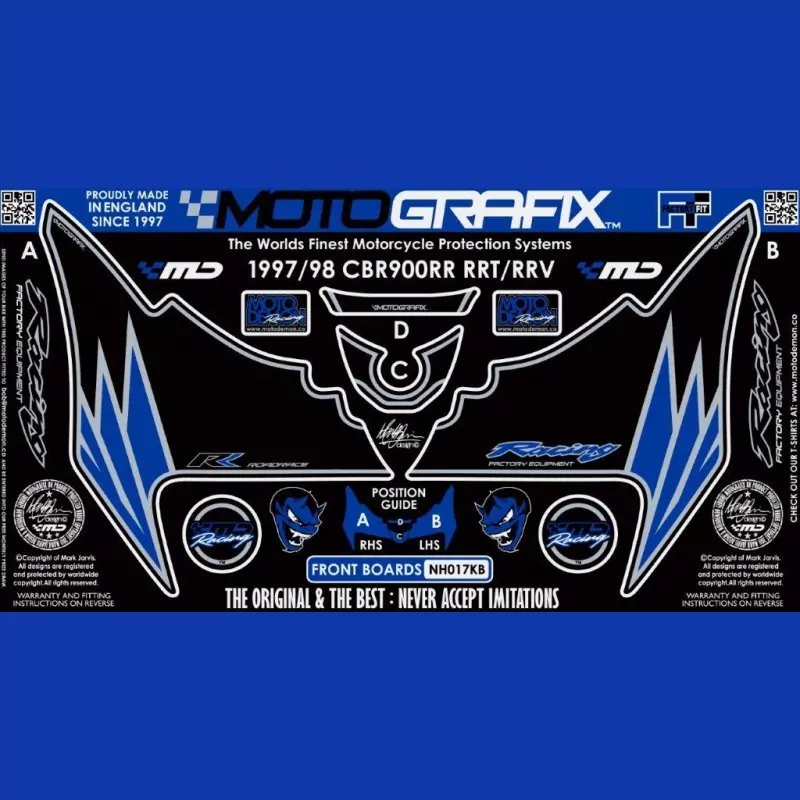 Motografix Steinschlagschutz vorn Honda CBR 900 RR 1996-1997 NH017KB