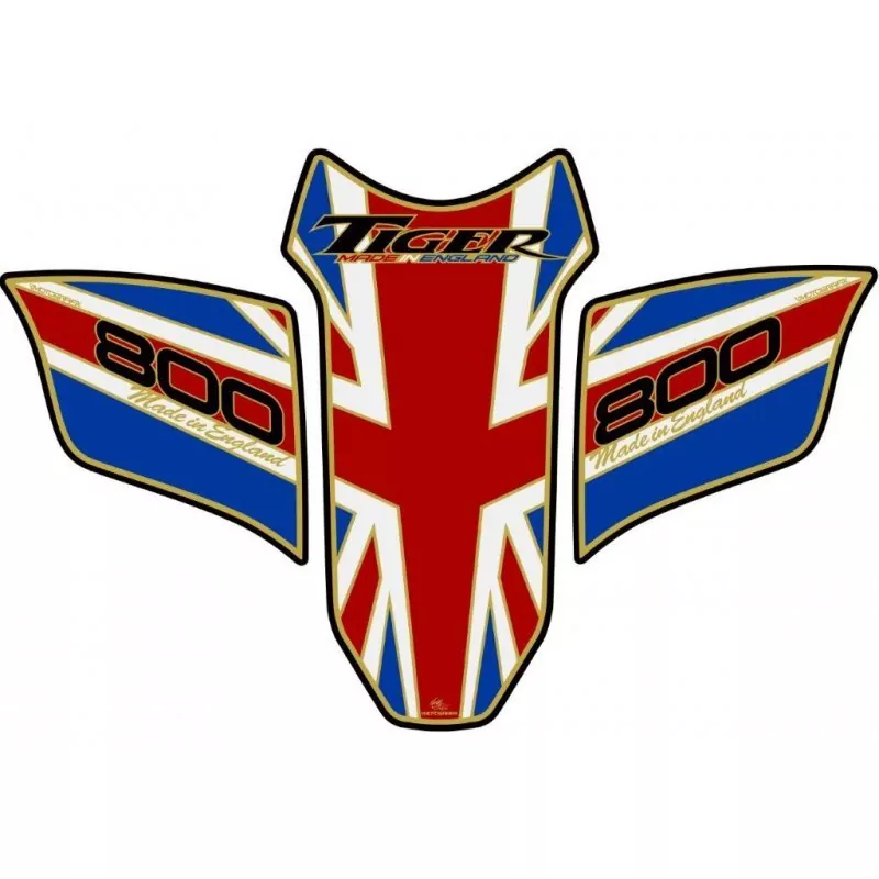 Motografix Triumph Tiger 800 Union Jack 3D Gel Tank Pad Protector TT018MAJ