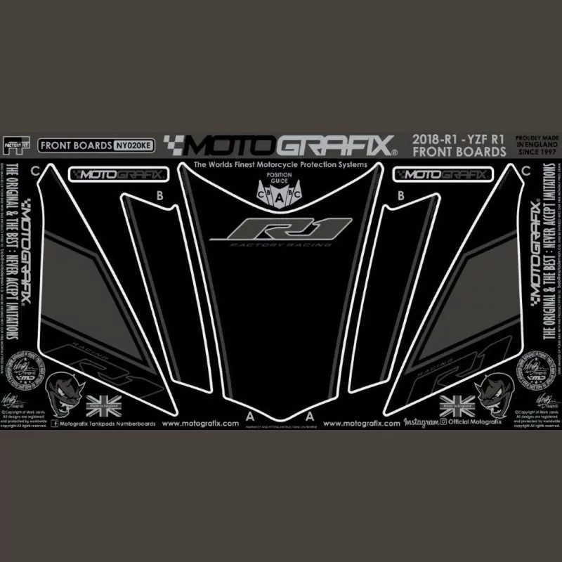 Motografix Steinschlagschutz vorn Yamaha YZF R1 2018- NY020KE