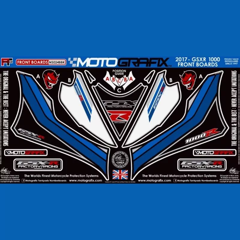 Motografix Steinschlagschutz vorn Suzuki GSX-R 1000 2017- NS024BBK