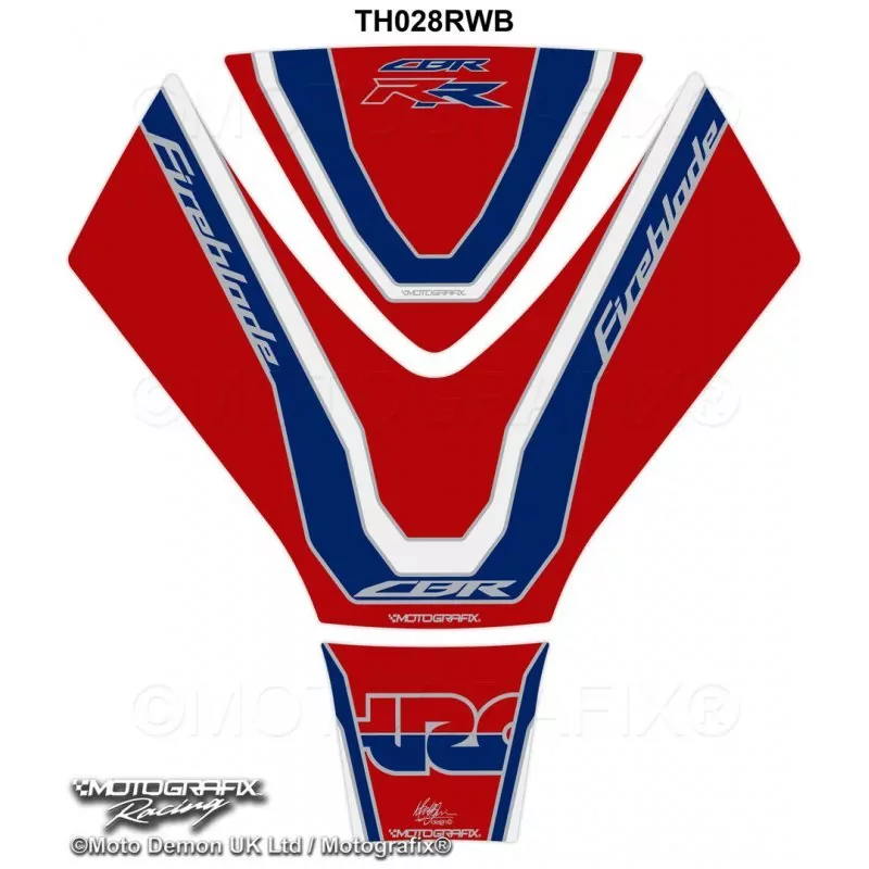 Honda CBR 1000 RR 2017- Motografix 3D Gel Tank Pad Protector TH028RWB