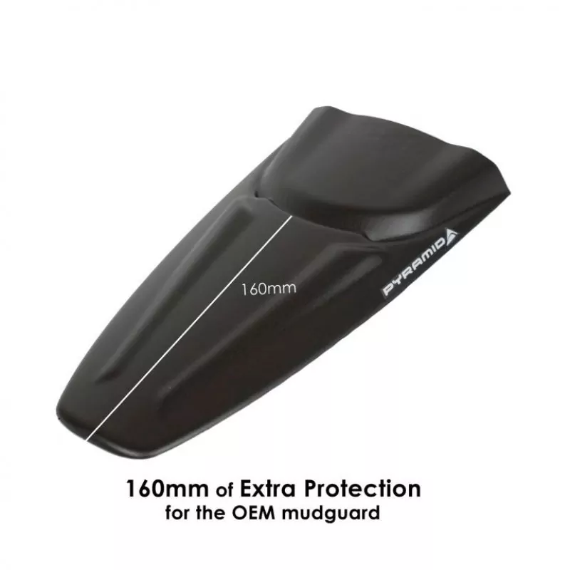 Pyramid Hinterradabdeckung Verlängerung Schwarz Matt Triumph Daytona 660 2024-