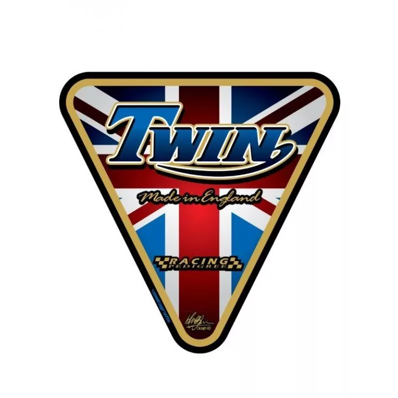 Motografix Triumph Twin Black / Gold 3D Gel Tank Pad Protector TT003J