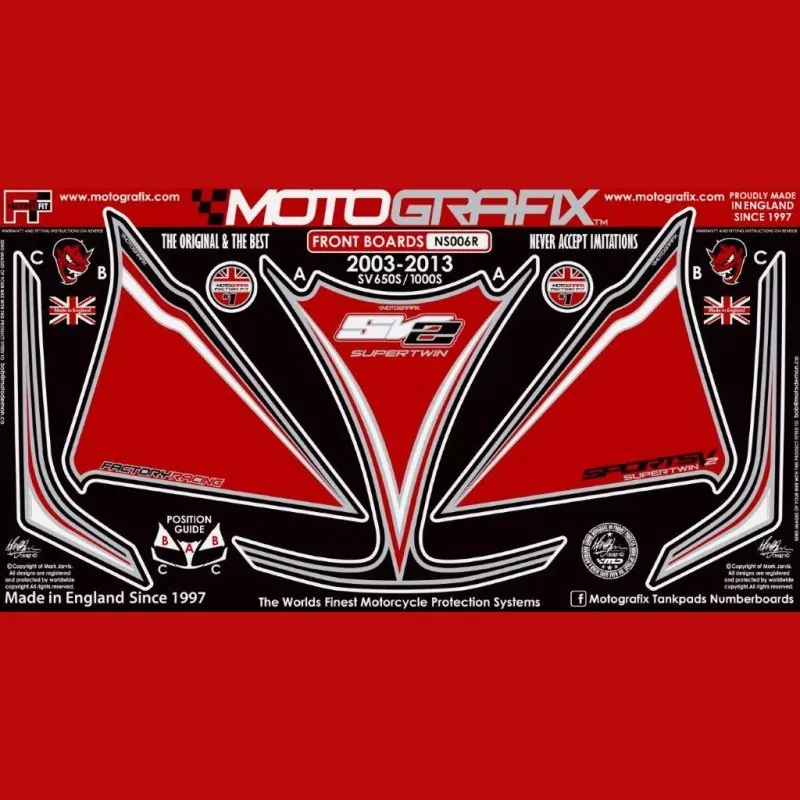 Motografix Steinschlagschutz vorn Suzuki SV 650 / 1000 NS006R 2003-2013