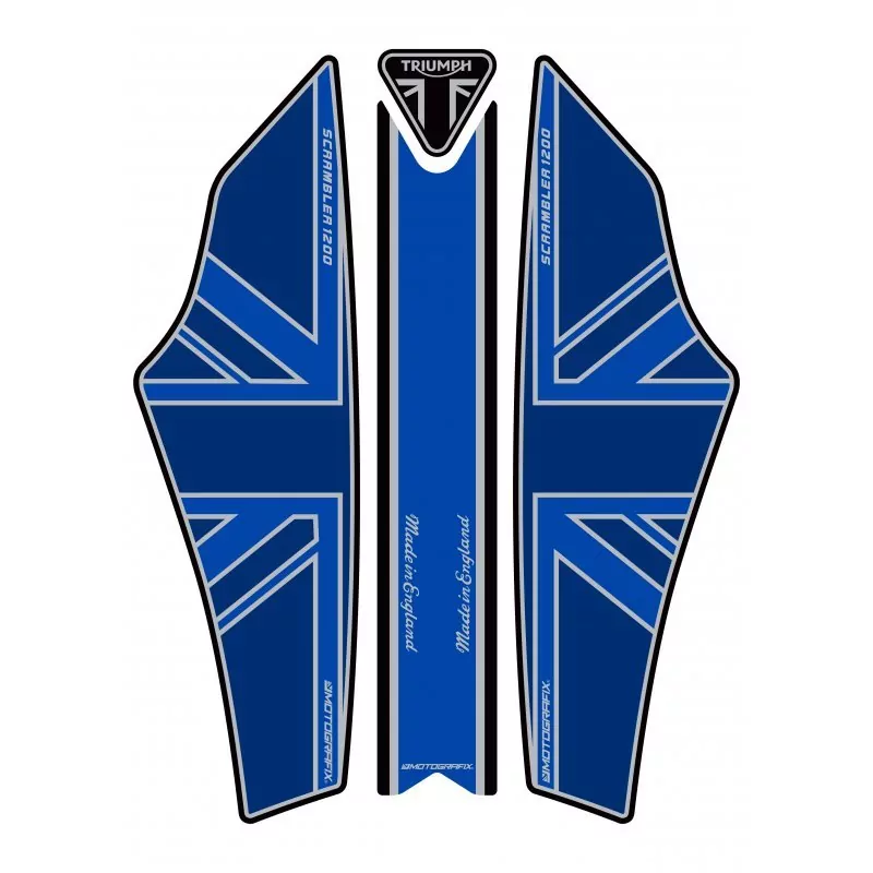 Triumph 2019 - 2021 SCRAMBLER 1200 3D Gel Motografix Tank Pad Protector TT046BJ
