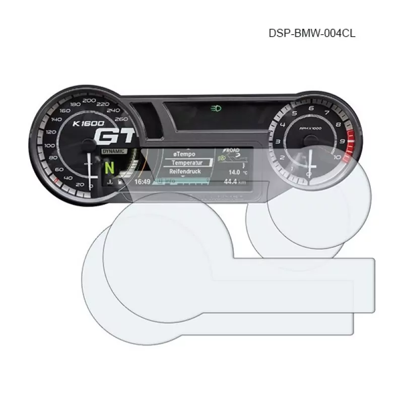R&G Dashboard 2er Displayschutzfolien BMW K 1600 GT / GTL / GTLE / Grand America '17-21