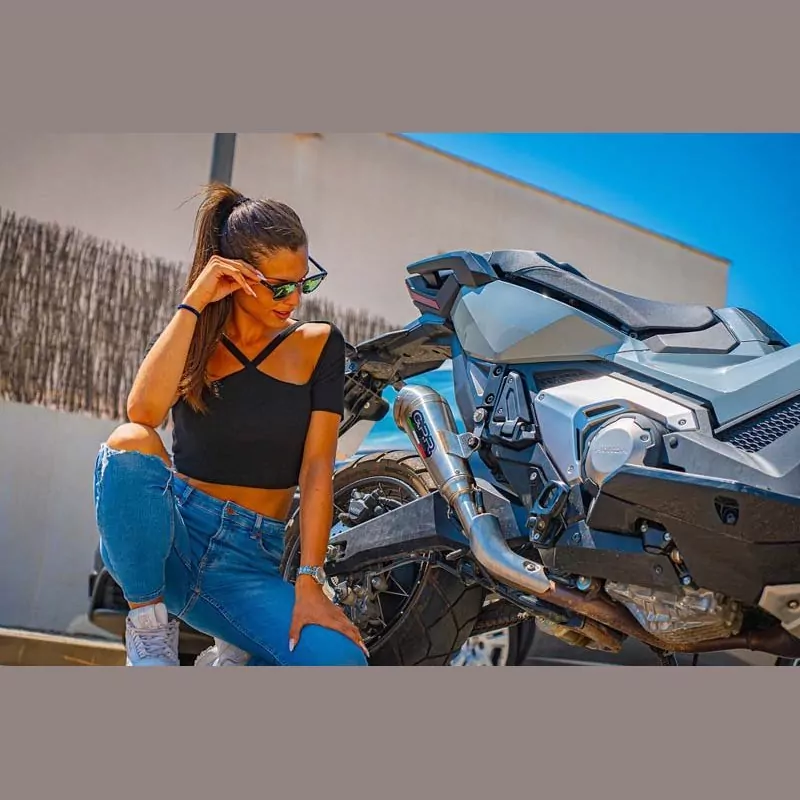 Honda X-Adv 750 2021-2023, Powercone Evo, Homologated legal slip-on exhaust including removable db killer and link pipe