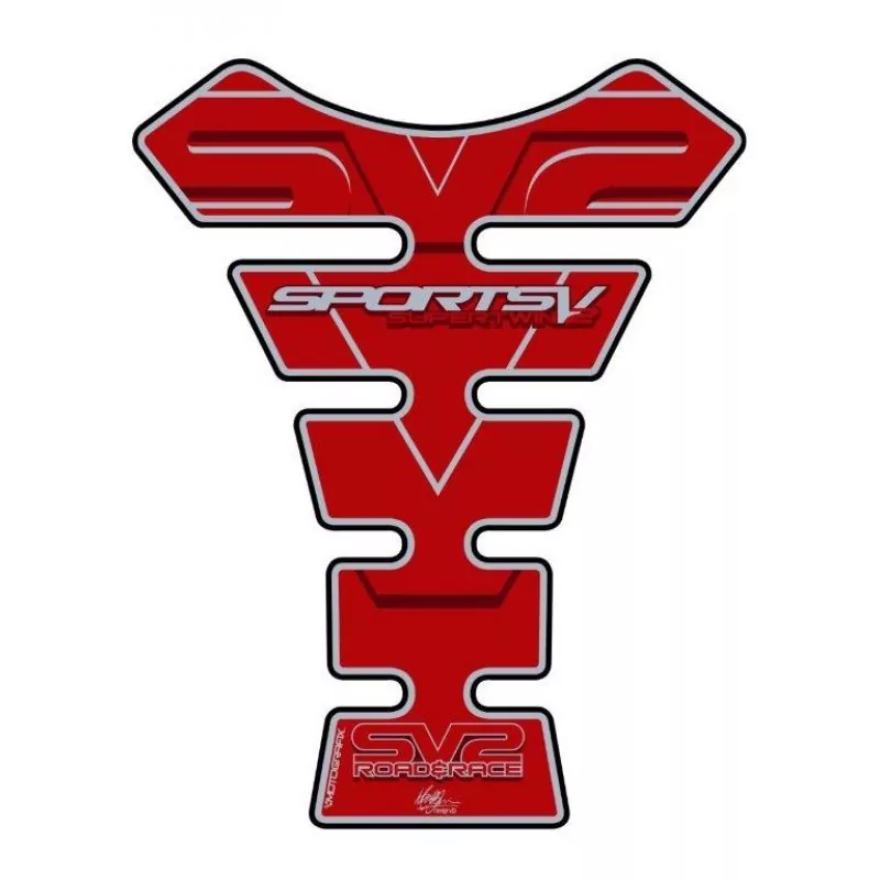 Motografix Suzuki SV 650 1000 Sports V2 Twin Red 3D Gel Tank Pad Protector TS015R