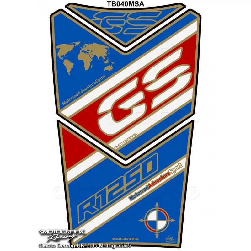 BMW R 1250 GS Adventure Motografix 3D Gel Tank Pad Protector TB040MSA