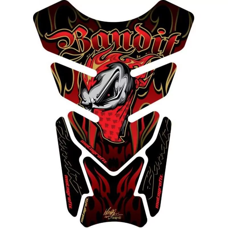 Motografix Bandit Red 3D Gel Tank Pad Protector ST078R
