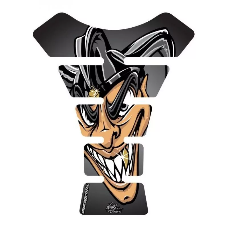 Motografix Evil Joker Black / Silver 3D Gel Tank Pad Protector ST060KS