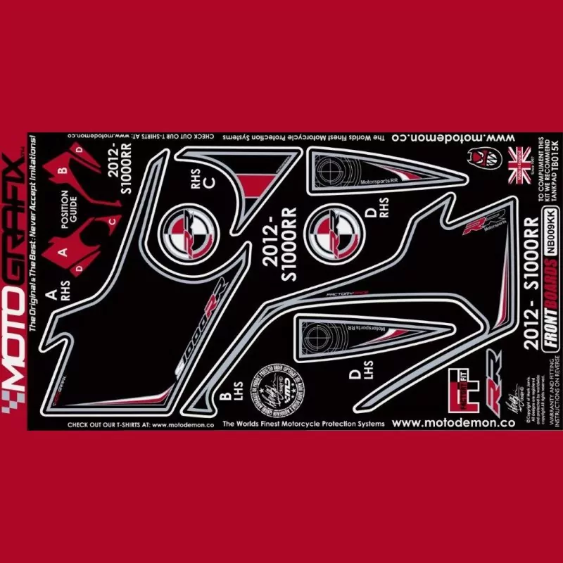 Motografix Steinschlagschutz vorn BMW S 1000 RR / HP4 2012-2014 NB009KK