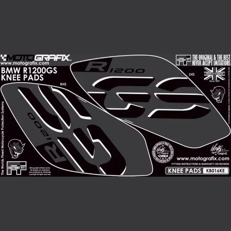 Motografix Tankschutz Knie Pads BMW R1200 GS 2017- KB016KE