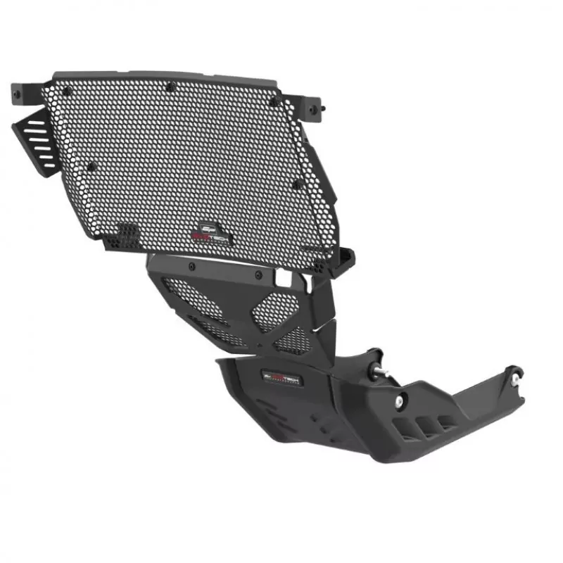 Evotech Kühlerschutz Gitter 2er Set mit Motorschutz Ducati Hypermotard 698 Mono 2024-