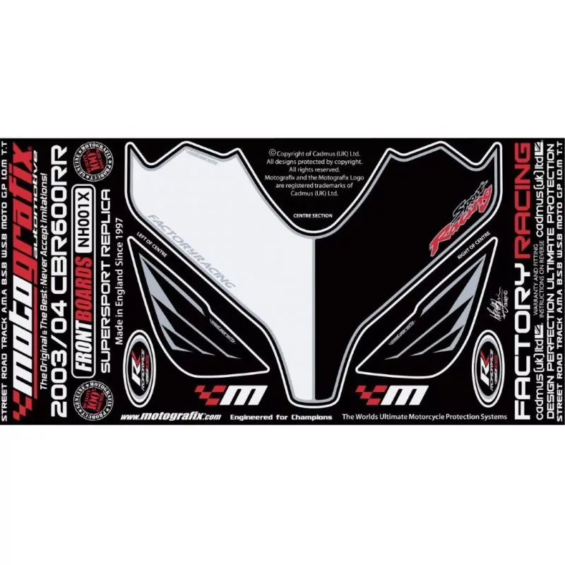 Motografix Steinschlagschutz vorn Honda CBR 600 RR 2003-2004 NH001X