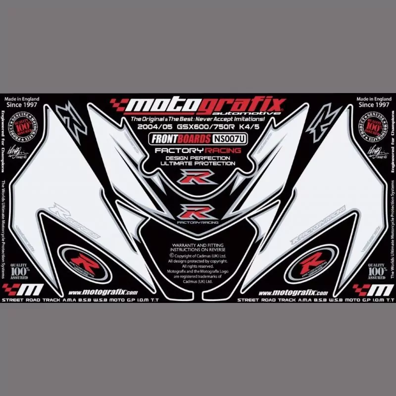 Motografix Steinschlagschutz vorn Suzuki GSX-R 600 / 750 2004-2005 NS007U