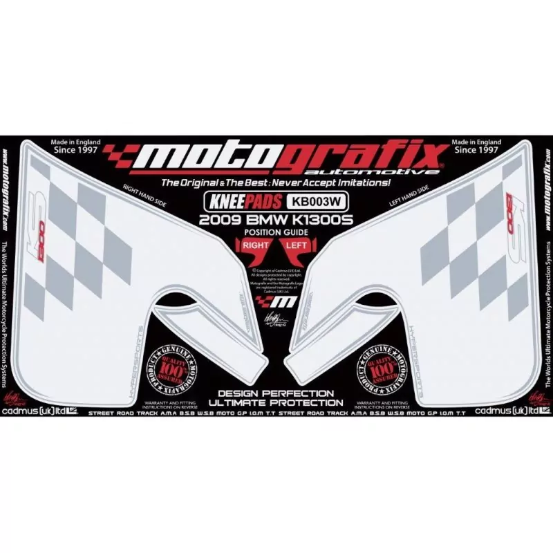 Motografix Tankschutz Knie Pads BMW K 1300S 2009- KB003W