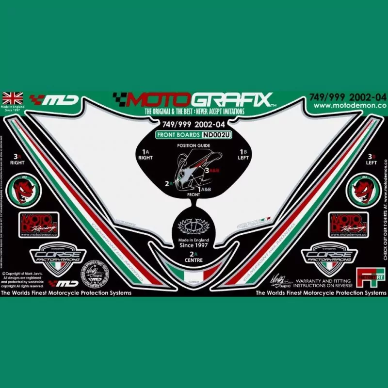 Motografix Steinschlagschutz vorn Ducati 749 / 999 2002-2004 ND002U