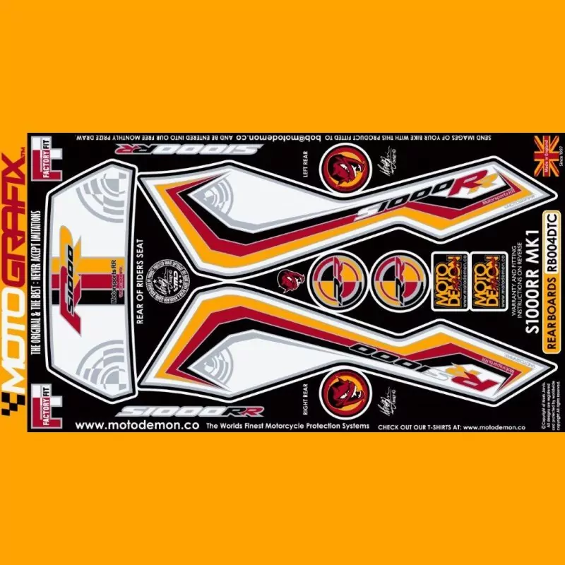 Motografix Steinschlagschutz hinten BMW S 1000 RR 2009-2011 RB004DTC